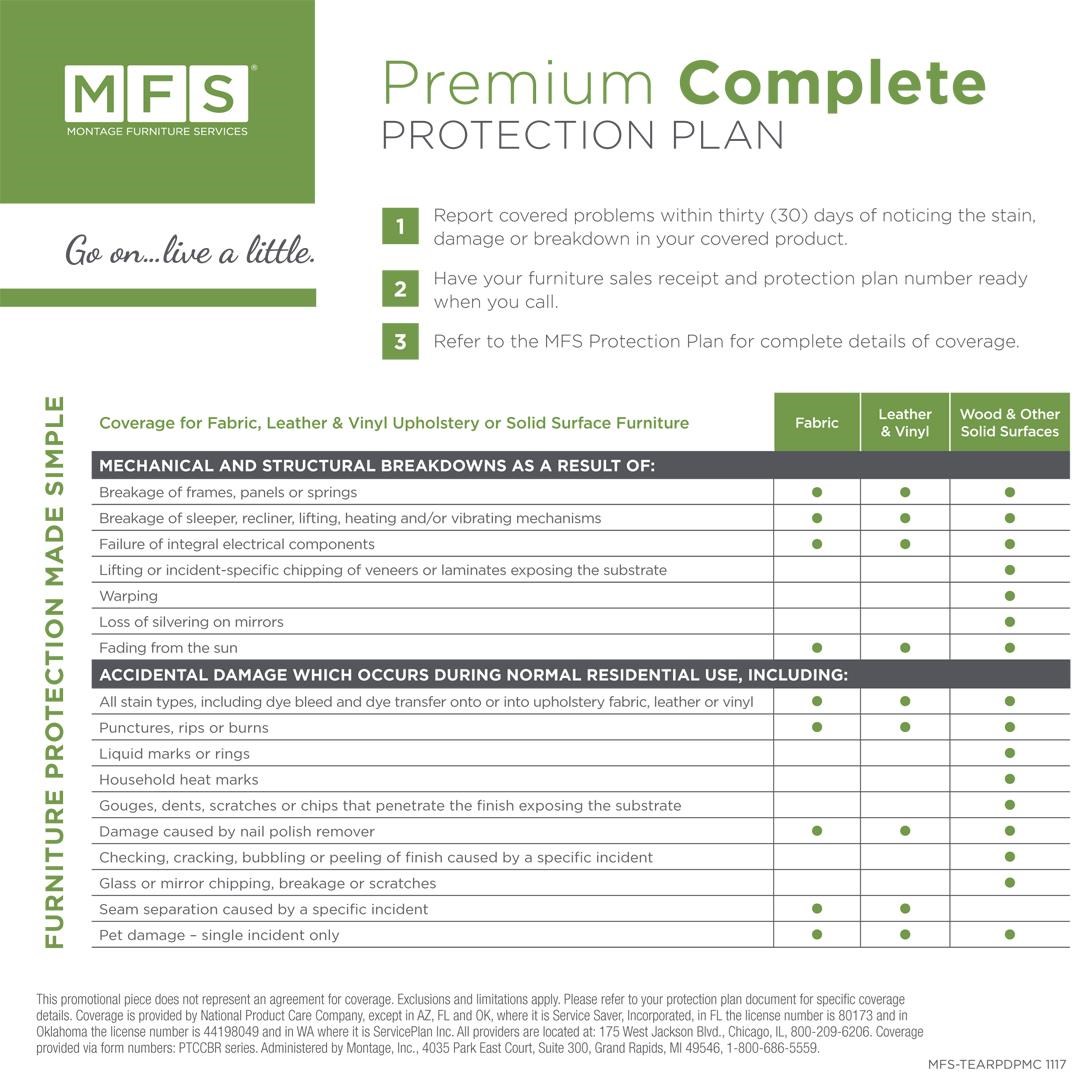 Montage Furniture Services Protection Plans 5 Year Protection Plan for
